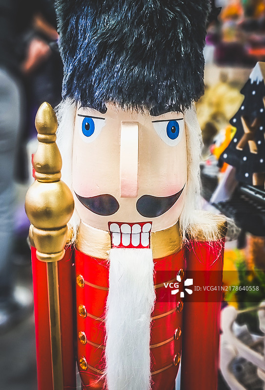 圣诞节象征物胡桃夹子特写照片图片素材