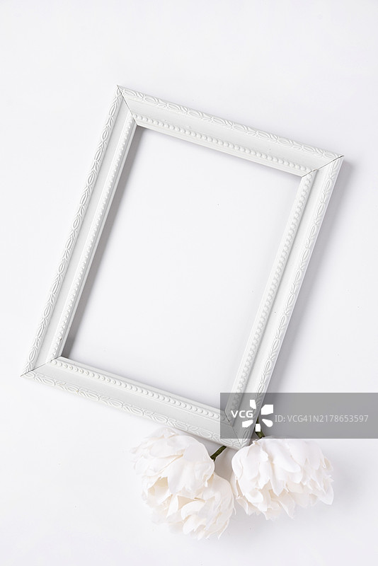 简约白色画框样机图片素材