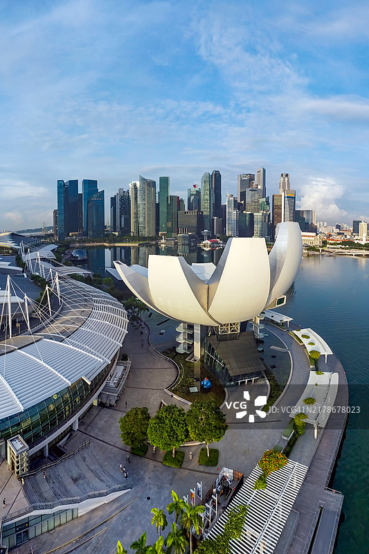 新加坡艺术科学博物馆鸟瞰图图片素材