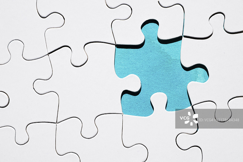 缺失的拼图块拼图网格背景俯视图图片素材