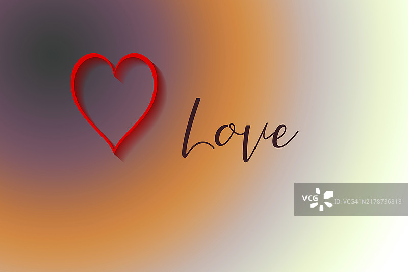 爱与关怀的心形符号，情人节快乐图片素材