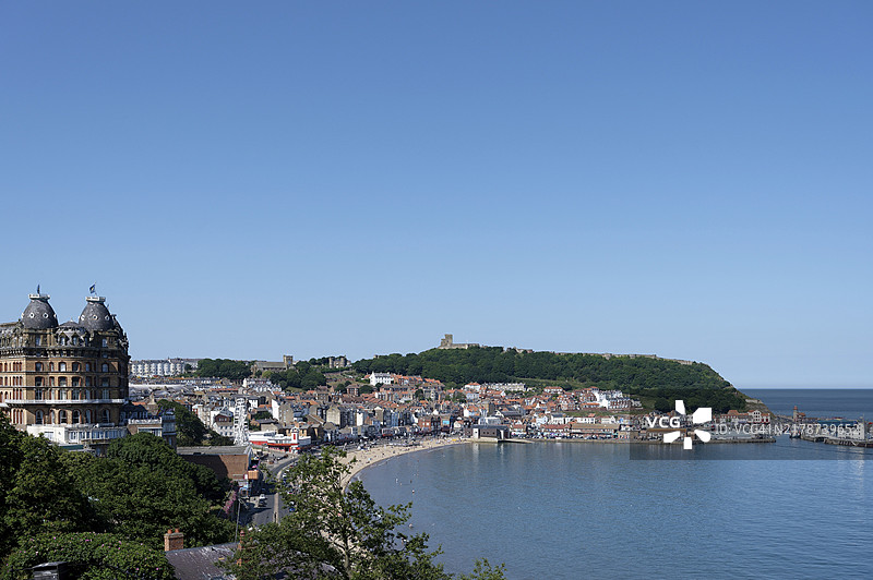 天际线，斯卡伯勒，英格兰，英国图片素材