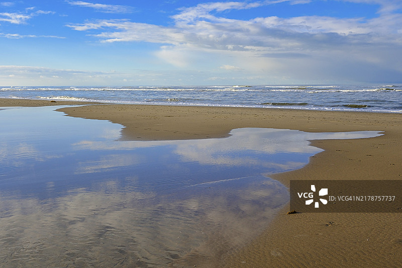 荷兰赞德沃特北海沙滩海景图片素材