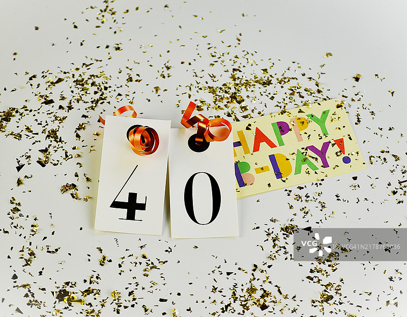 40岁生日快乐图片素材