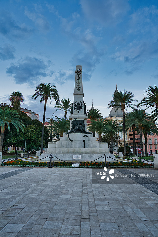 西班牙卡塔赫纳卡维特和古巴圣地亚哥英雄纪念碑图片素材