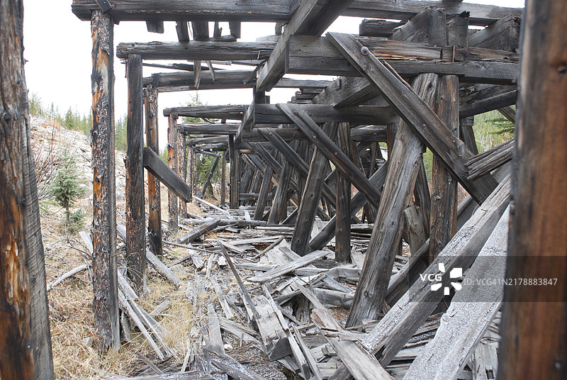 蒙大拿州的鬼镇图片素材