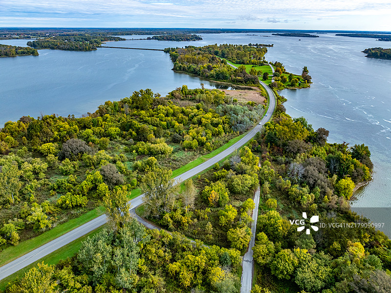 加拿大南斯托蒙特朗索帕克韦鸟瞰图图片素材