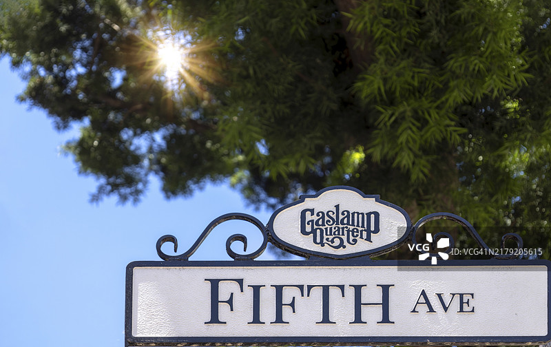 美国圣地亚哥燃气灯街区：北美历史街区，以餐厅和夜生活闻名图片素材