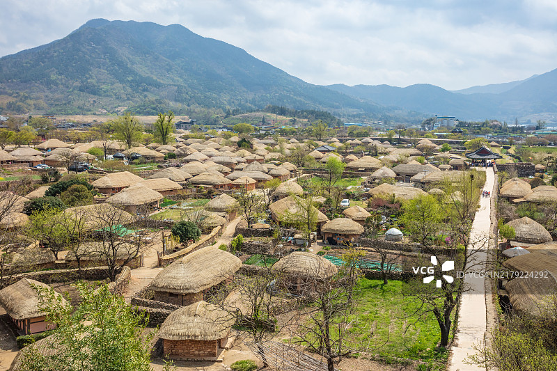 韩国顺天市乐安邑城民俗村图片素材