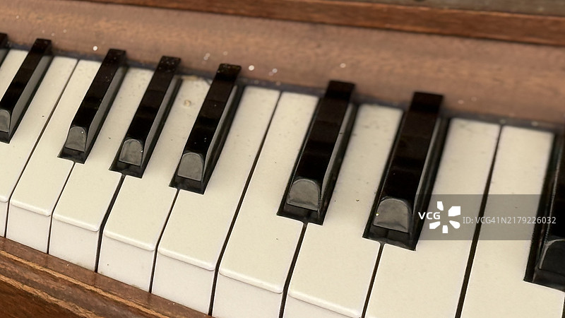 钢琴键盘特写图片素材