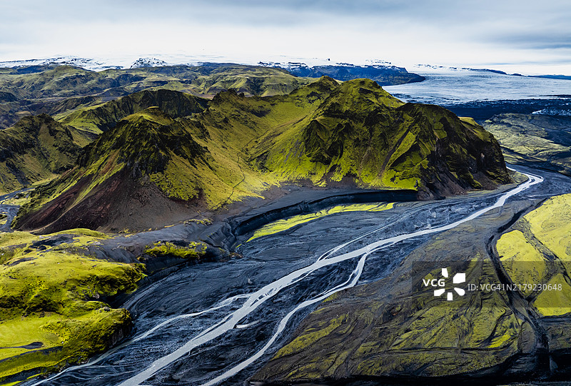 冰岛卡特拉地质公园的壮丽景色图片素材