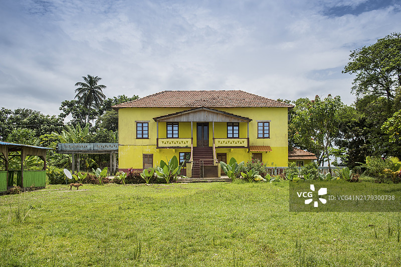 罗萨阿巴德前豪宅，普林西比岛，圣多美和普林西比图片素材