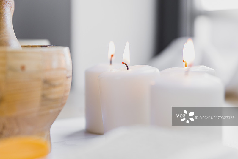 特写：芳香蜡烛图片素材