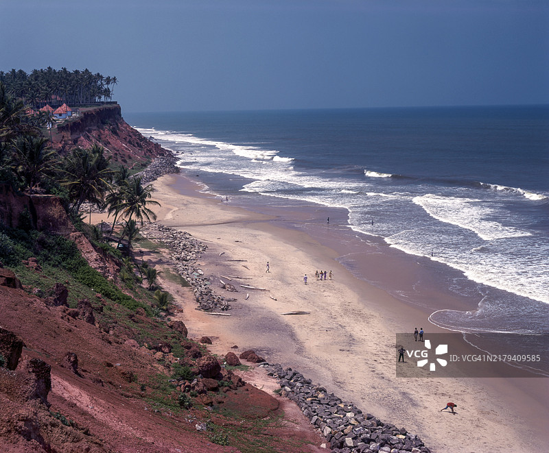 印度喀拉拉邦瓦卡拉海滩风光图片素材