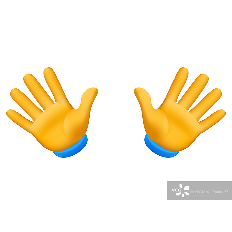 黄色表情符号大尺寸手势图片素材