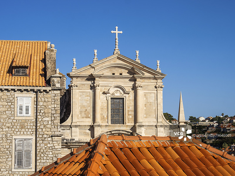克罗地亚杜布罗夫尼克圣依纳爵教堂外景图片素材