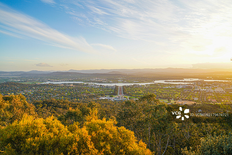 澳大利亚堪培拉日落景色图片素材