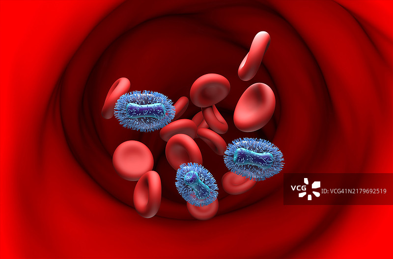 血液中的猴痘病毒，图示图片素材