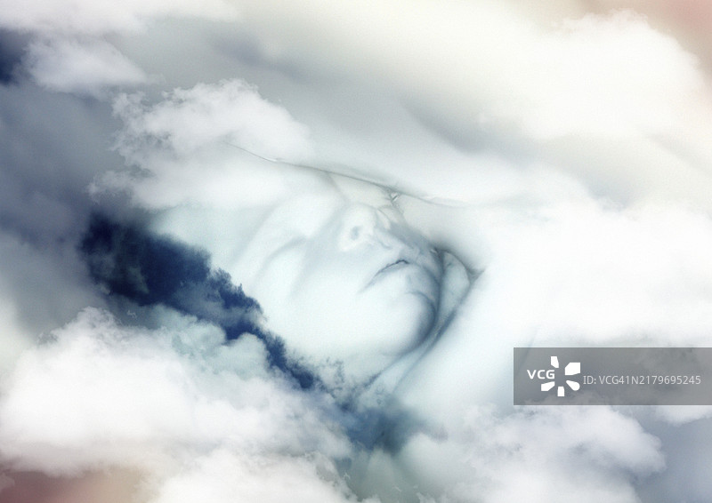 婴儿睡眠概念插画图片素材