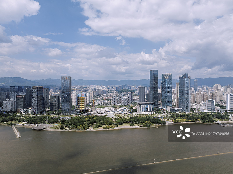 福州市天际线航拍照片图片素材