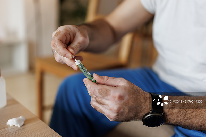 准备胰岛素注射图片素材