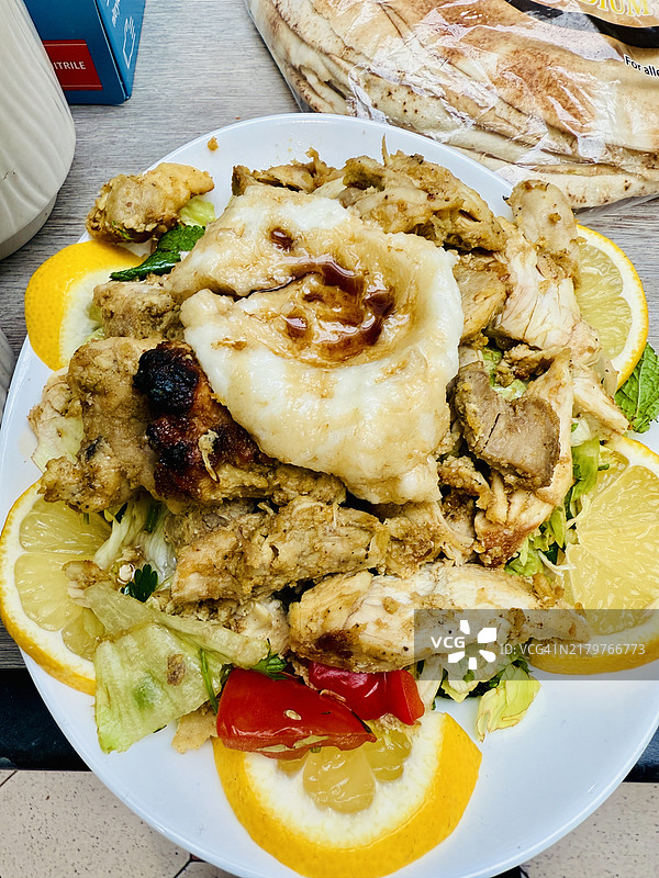 黎巴嫩鸡肉沙拉图片素材