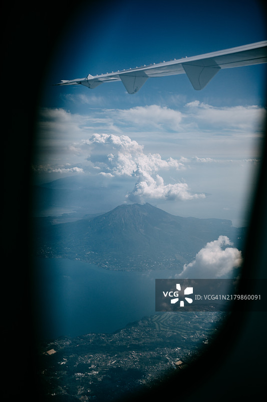 日本鹿儿岛樱岛火山航拍图片素材