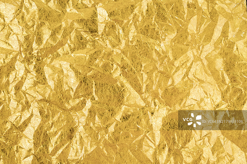 金色和纸褶皱纹理背景图片素材