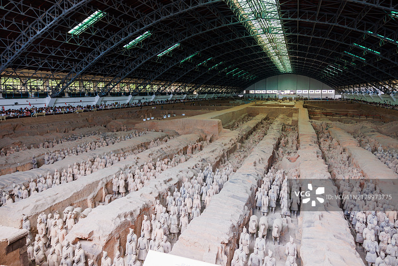 中国西安秦始皇陵的兵马俑图片素材