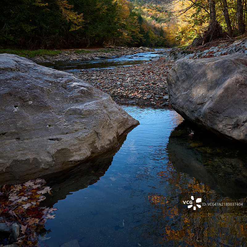 美国佛蒙特州里士满的湖泊风景图片素材