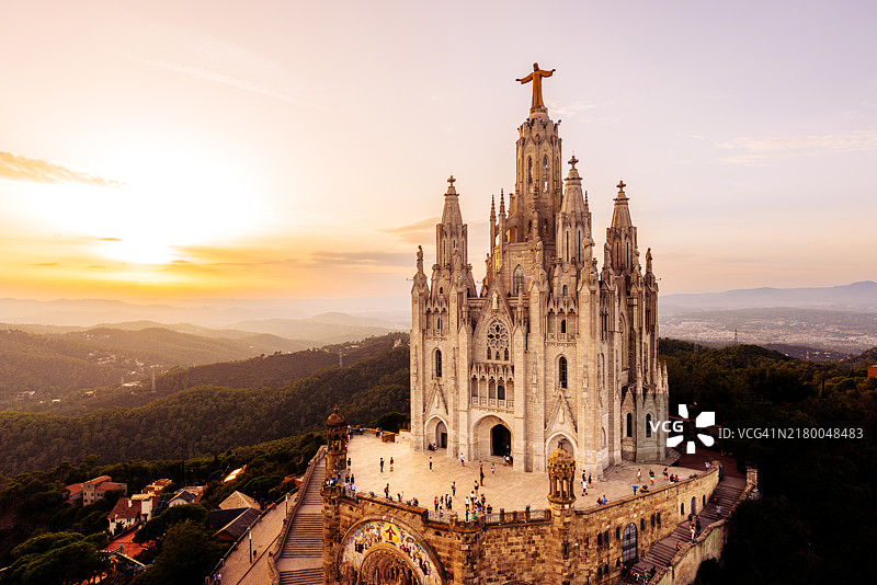 西班牙加泰罗尼亚巴塞罗那城市风光图片素材