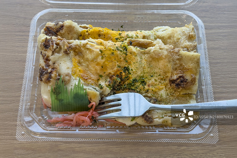 铁板烤鱿鱼饼图片素材