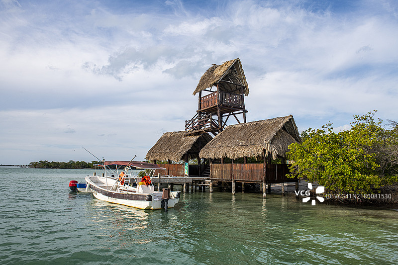 墨西哥尤卡坦霍尔博克斯岛观景台图片素材