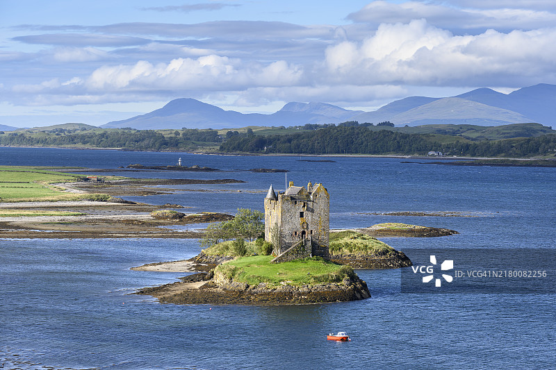 苏格兰莱希湖的斯托克城堡图片素材