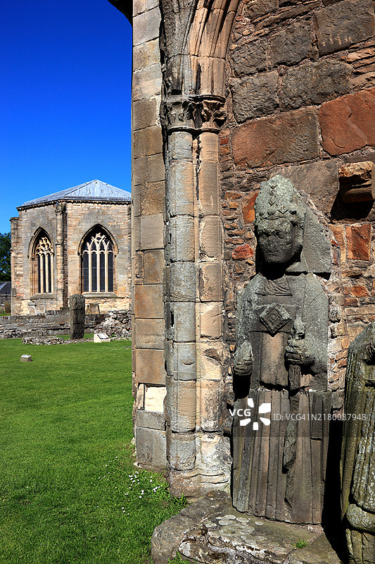 埃尔金：苏格兰哥特式十字巴西利卡式大教堂遗址，英国图片素材