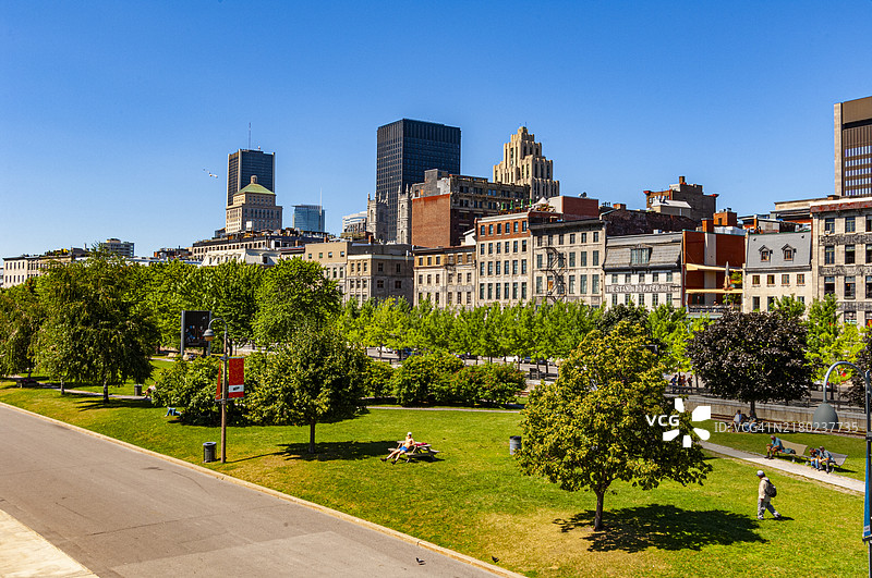 蒙特利尔，城市天际线图片素材