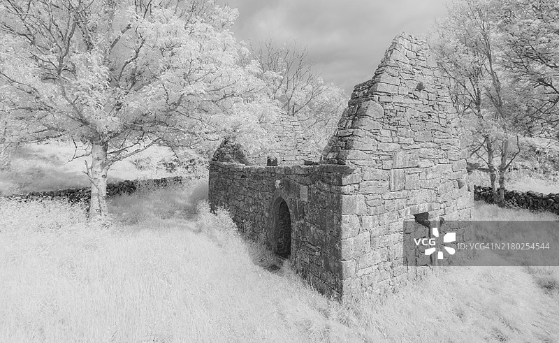 克罗南神庙的红外图像图片素材