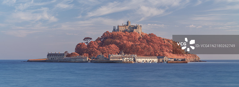 圣迈克尔山红外全景图图片素材
