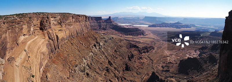 从死马点州立公园看波塔什路和波塔什蒸发池的大型全景图图片素材