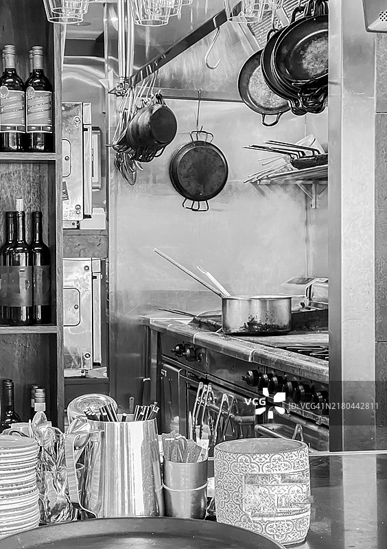 食品售货亭的厨房图片素材