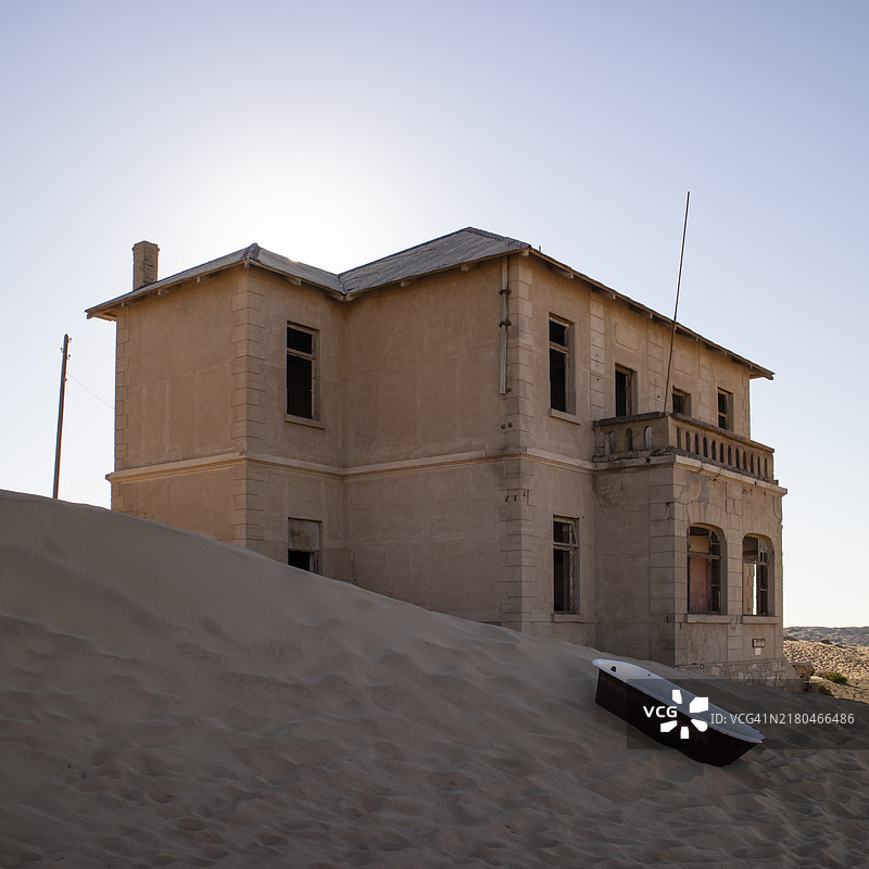 纳米比亚吕德里茨科尔曼斯科普的废弃房屋图片素材