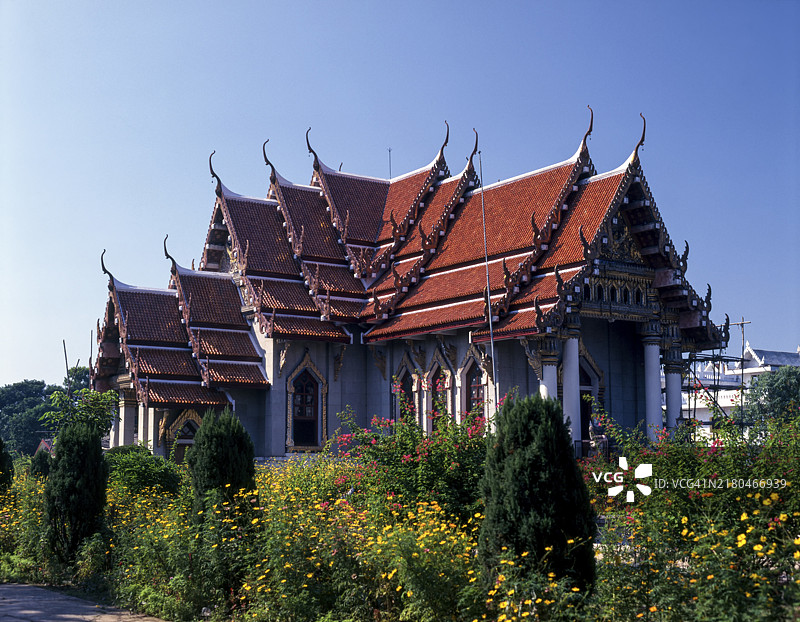 泰国寺庙，菩提伽耶，比哈尔邦，印度，亚洲图片素材