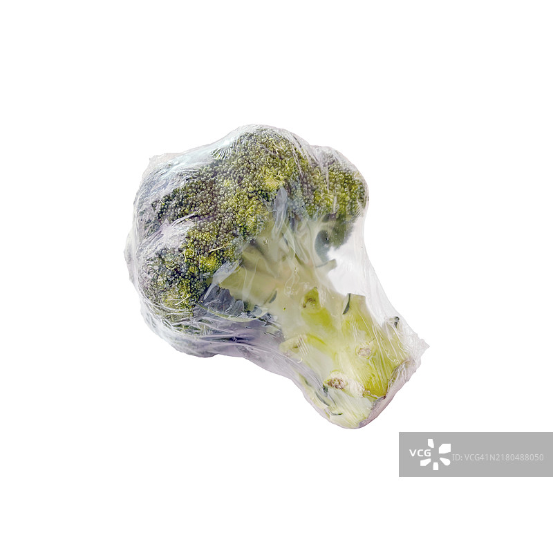 白色背景上的西兰花包装图片素材