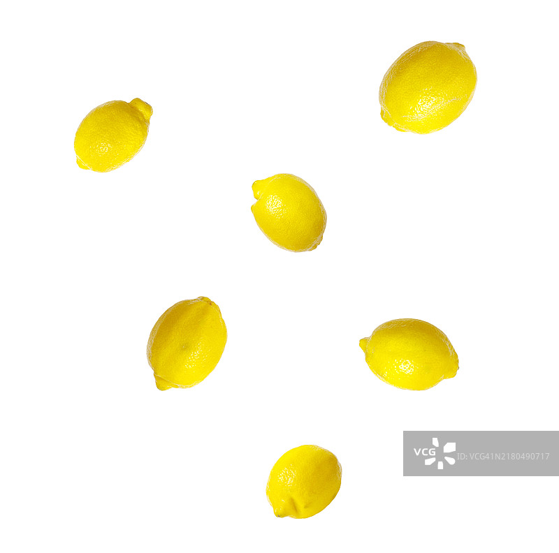 白色背景下的独立柠檬图片素材