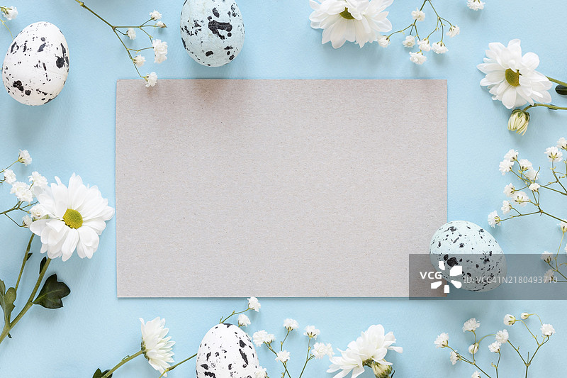 花卉纸张彩蛋边框图片素材