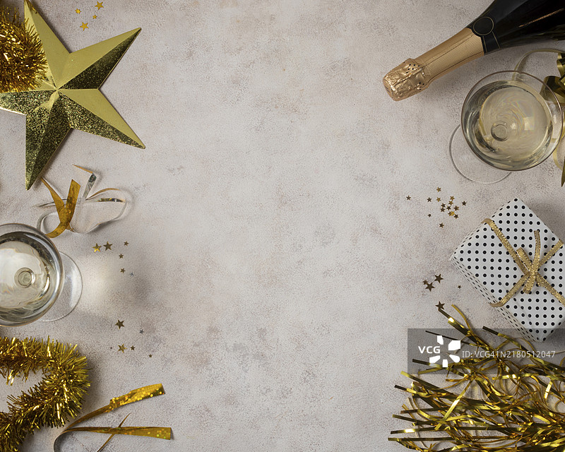 新年庆祝主题俯视图图片素材