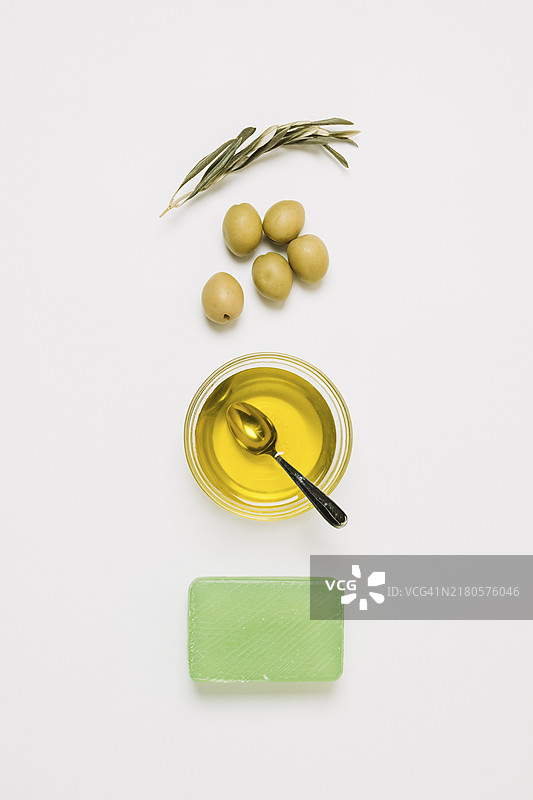 橄榄制品俯视图图片素材