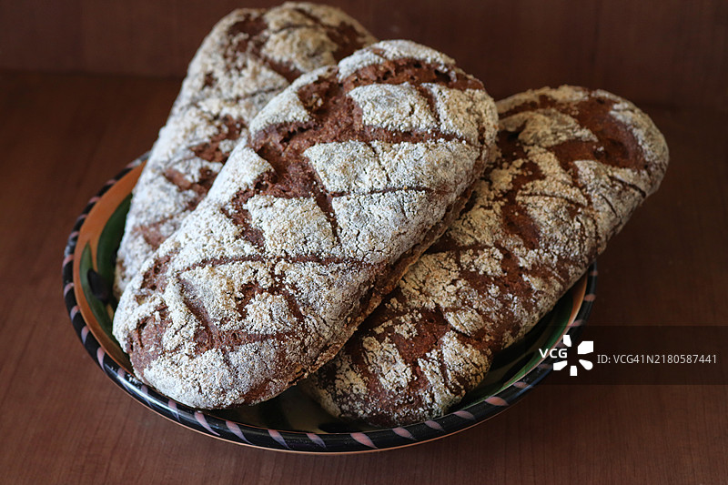 各种自制黑麦面包图片素材