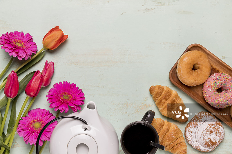 糕点花朵茶会图片素材