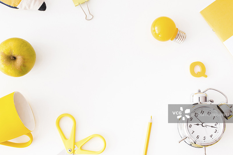 闹钟学习用品边框图片素材